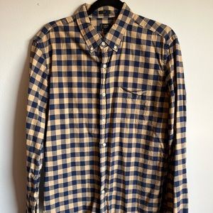 J CREW Large Plaid Cotton Long Sleeve
Shirt Button Down